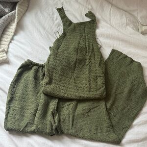Zara Green Flowy Two piece set